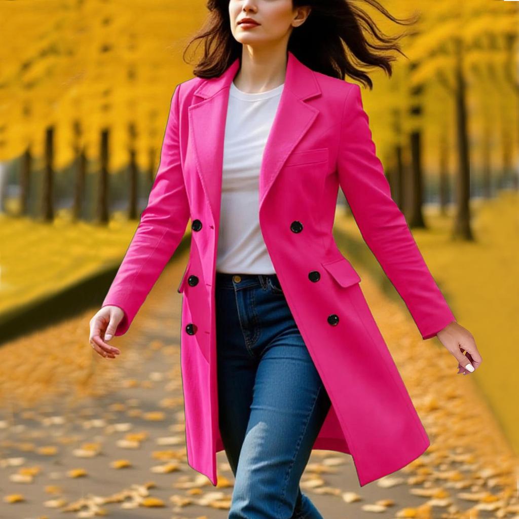 Mäntel für Damen Einreihiger Trenchcoat Mode A-Linie Herbst Winter Jacken