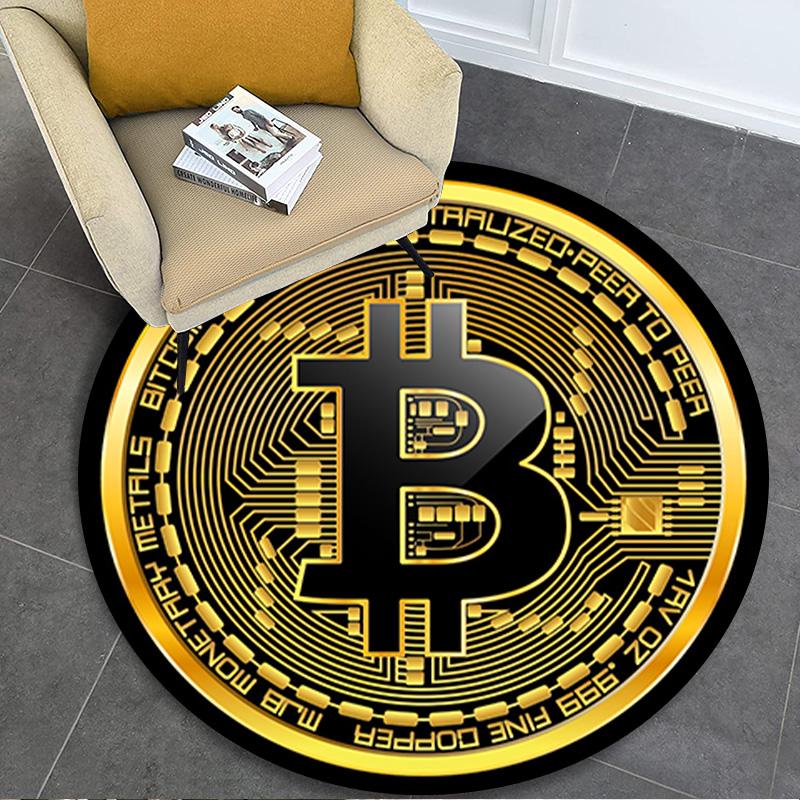 1Pc Circular Print Rug - Home Decoration Carpet For Living Room Bedroom Flooring Computer Chair Area Rug