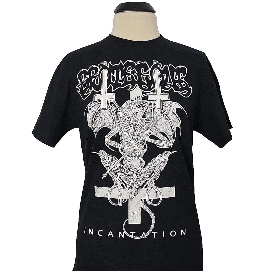 GROTESQUE Incantation M MEDIUM T-Shirt Black Mens Band Logo 2XL