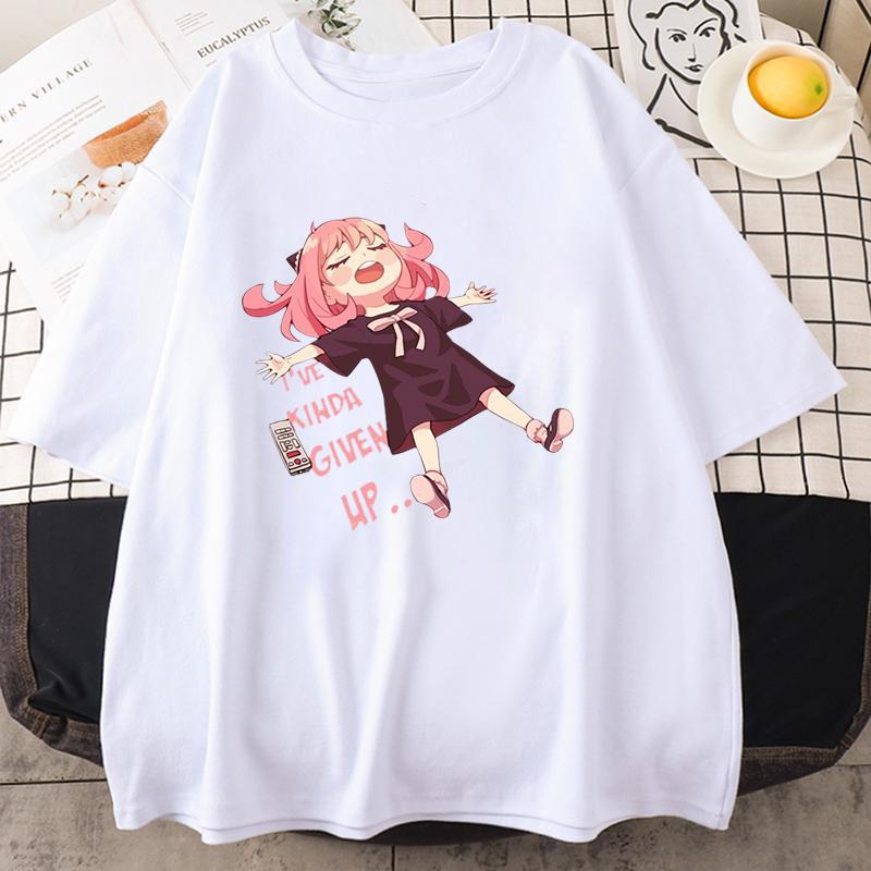 Funny Anime Anya Forger Printed T-shirts Fashion Women Men Summer Tee Shirt Unisex Casual Short Sleeve Round Neck Tops T-shirts