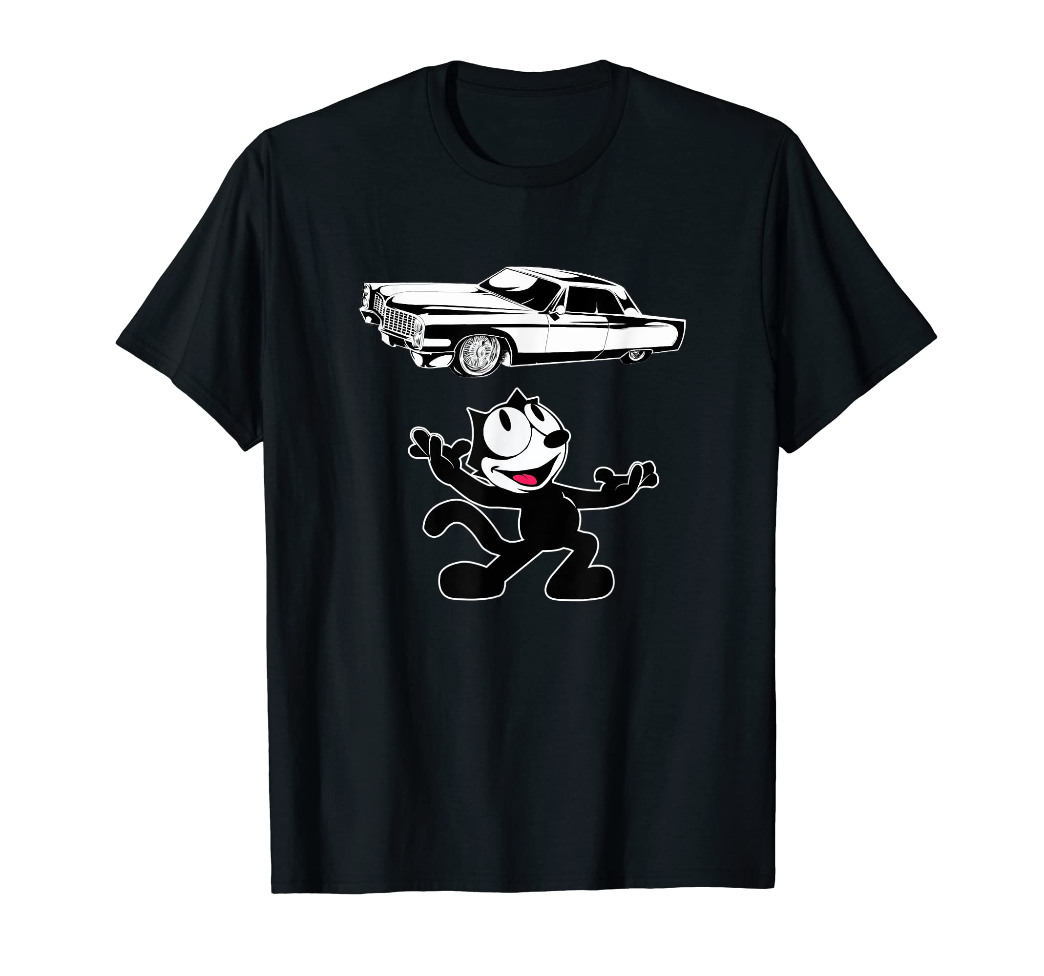 

Футболка с рисунком из манги «Felix Cat» и логотипом клуба «Giant Lowrider Car»