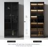 6PCS Warm White Penetrate Wood Panel Wireless Body Motion Sensor Switch 12V COB LED Strip Light DIY Wardrobe Shelves Pantry Display Cabinet Lamp