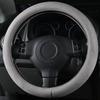 CAR PASS Car Steering Wheel Cover,14.5-15 Inch Gray Faux Suede Universal Memory Foam Auto Steering Wheel Covers Breathable Anti-Slip Odorless