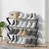 Z-Shaped Multi-Layer Shoe Rack: Dustproof, Home Assembly Shelving for Dorms & Kids.