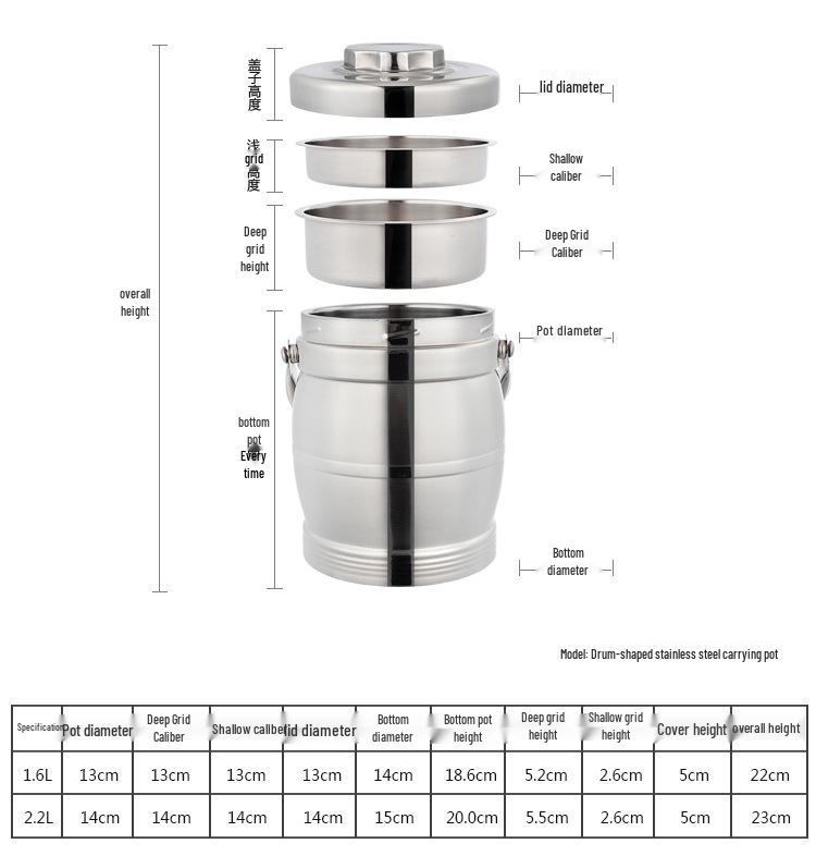 Stainless Steel Vacuum Insulated Lunch Box with Cutlery for Students and Office Workers
