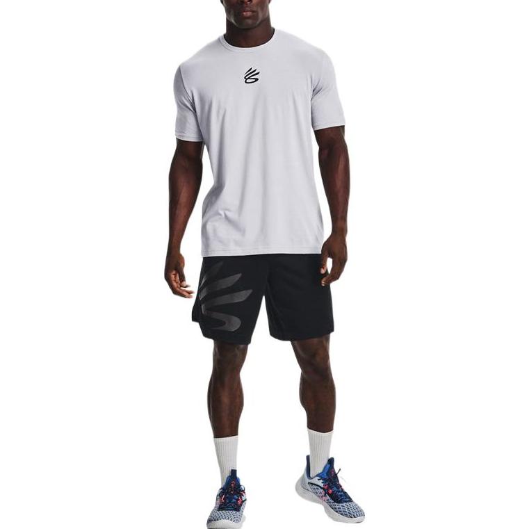 Under Armour Letter Print Elastic Waist Sports Casual Shorts Men Shorts Black 1370226-001