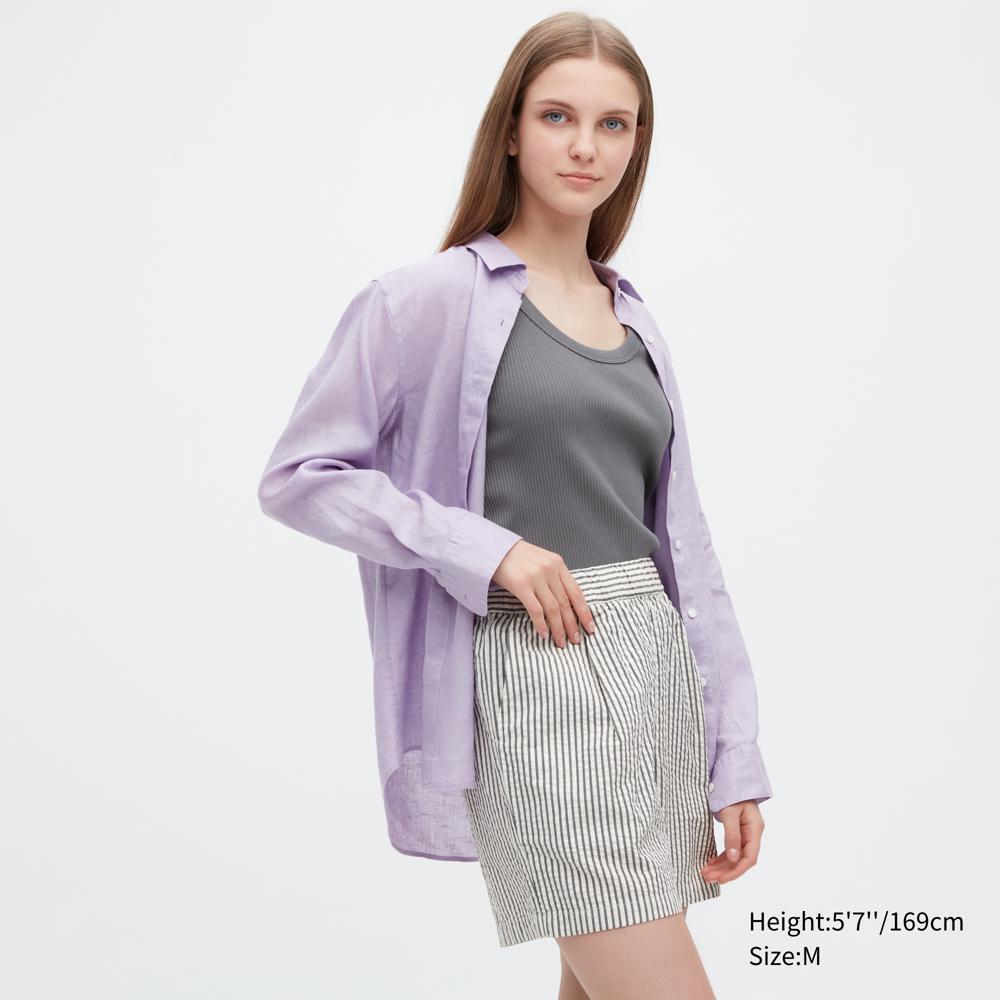 

UNIQLO Seersucker Easy Short Pants в полоску