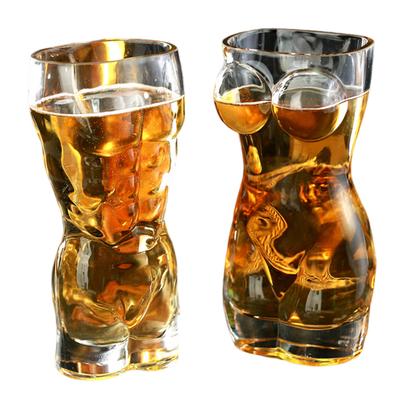 Verre à vin Corps Humain Verre à vin Nu Unique pour Fêtes Bars Restaurants Verres Coupe à Bière pour Whisky Cocktails Bourbon