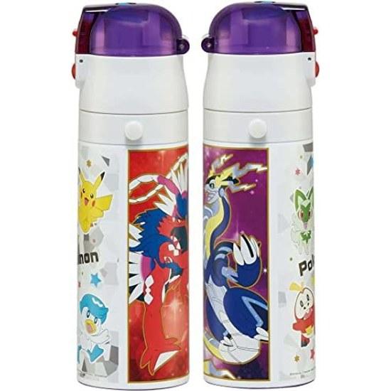 Skater childrens stainless steel water bottle 2way direct drinking 470ml cup 430ml Pokémon 23N child-friendly lightweight type boys thermal cold cute