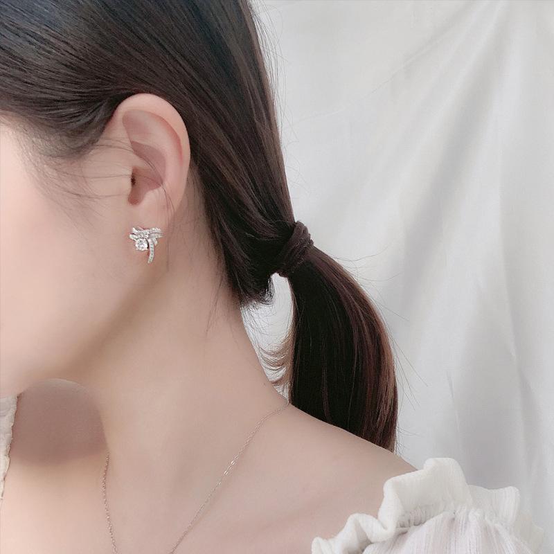 Lindon 925 prata esterlina moissanite zircão brincos para presentes de festa de casamento feminino