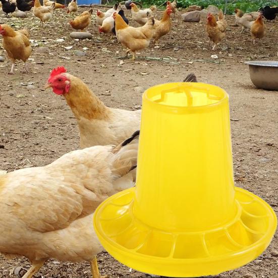 Yousheng Convenient Chicken Feed Bucket Easy Use PE Strong Toughness Portable Poultry Feeder for Garden