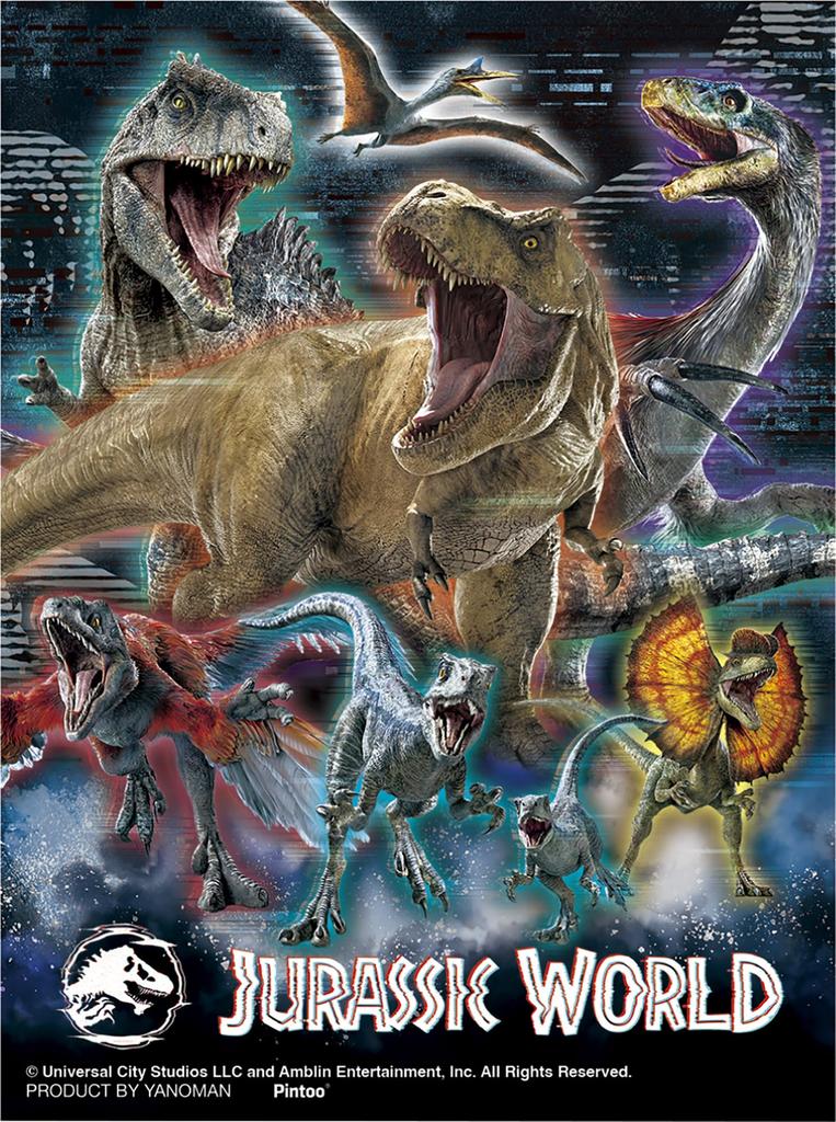 YANOMAN 150 Piece Petit Paris Clear Jigsaw Puzzle JURASSIC WORLD Jurassic World Dinosaur Gathering A No Glue Required No Frame Required Mini Easel