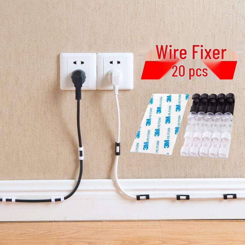 No-Drill Cable Organizer: Traceless Self-Adhesive Clips for Wire Management