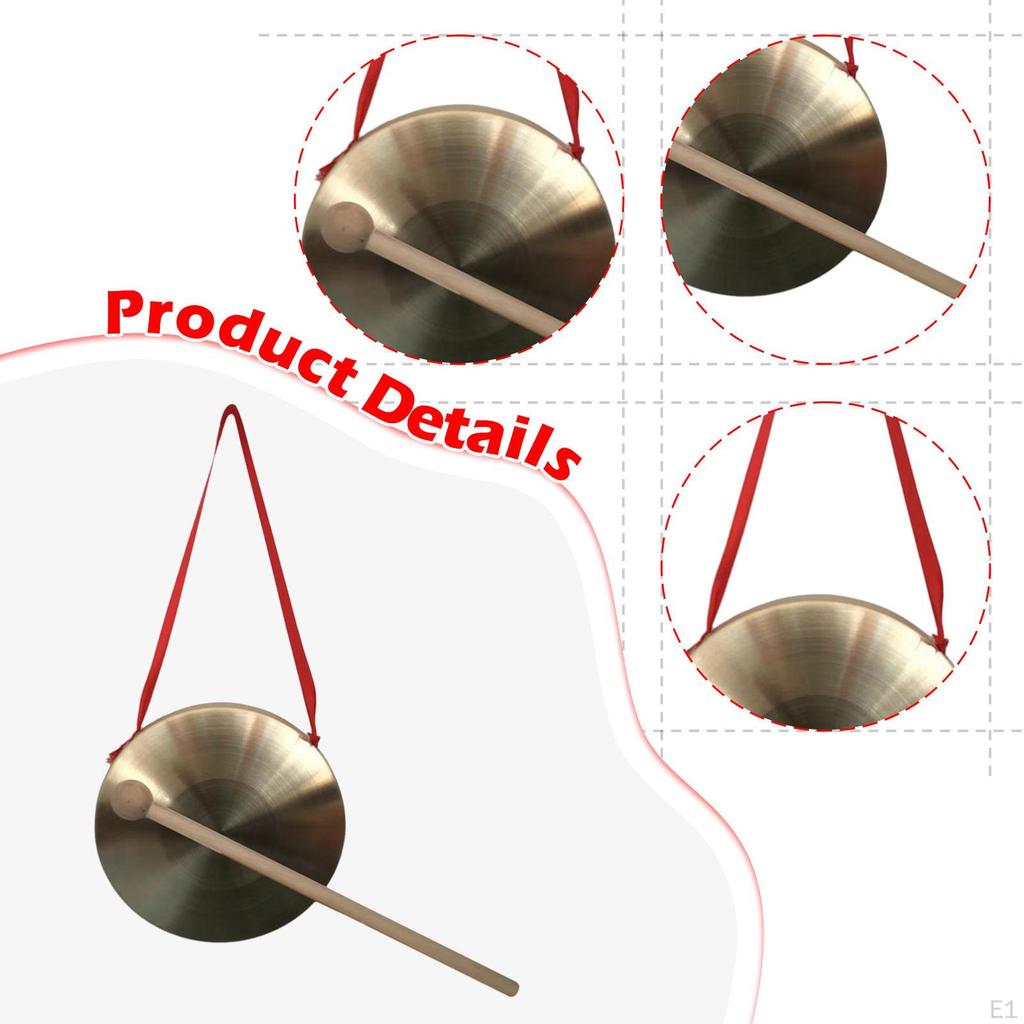 Messing Gong Chinesisches Traditionelles Schlaginstrument für Kinder Hand Party