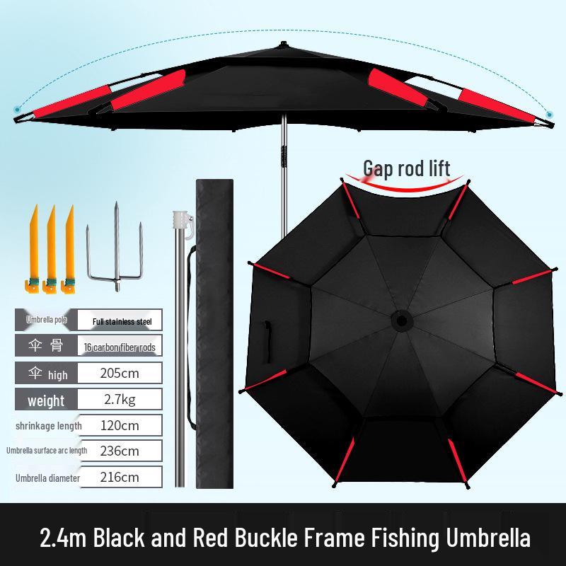 Large Outdoor Fishing Umbrella: Rainproof, Sunshade, Folding, Thickened, UV Protection