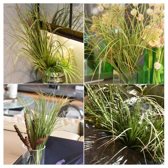 2Pcs Simulated Plants Fake Grass for Handicrafts Artificial Green Plant Stems Realistic Decoration for Home Office Weddings Parties Indoor Outdoor