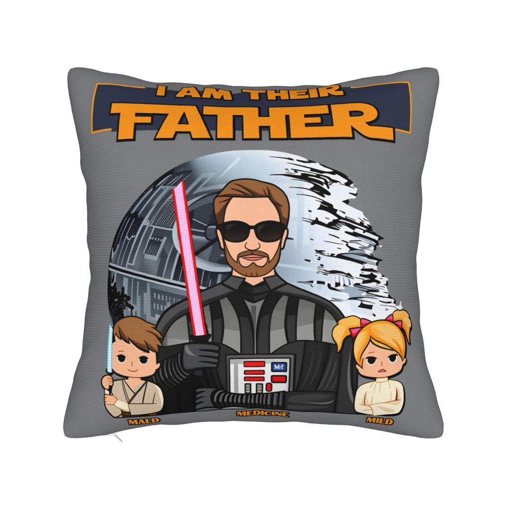 Father Day Dad Est Papa Pillow Cover Funny Pillow Case For Chair Sofa Home Decor Square Pillowcases Gift