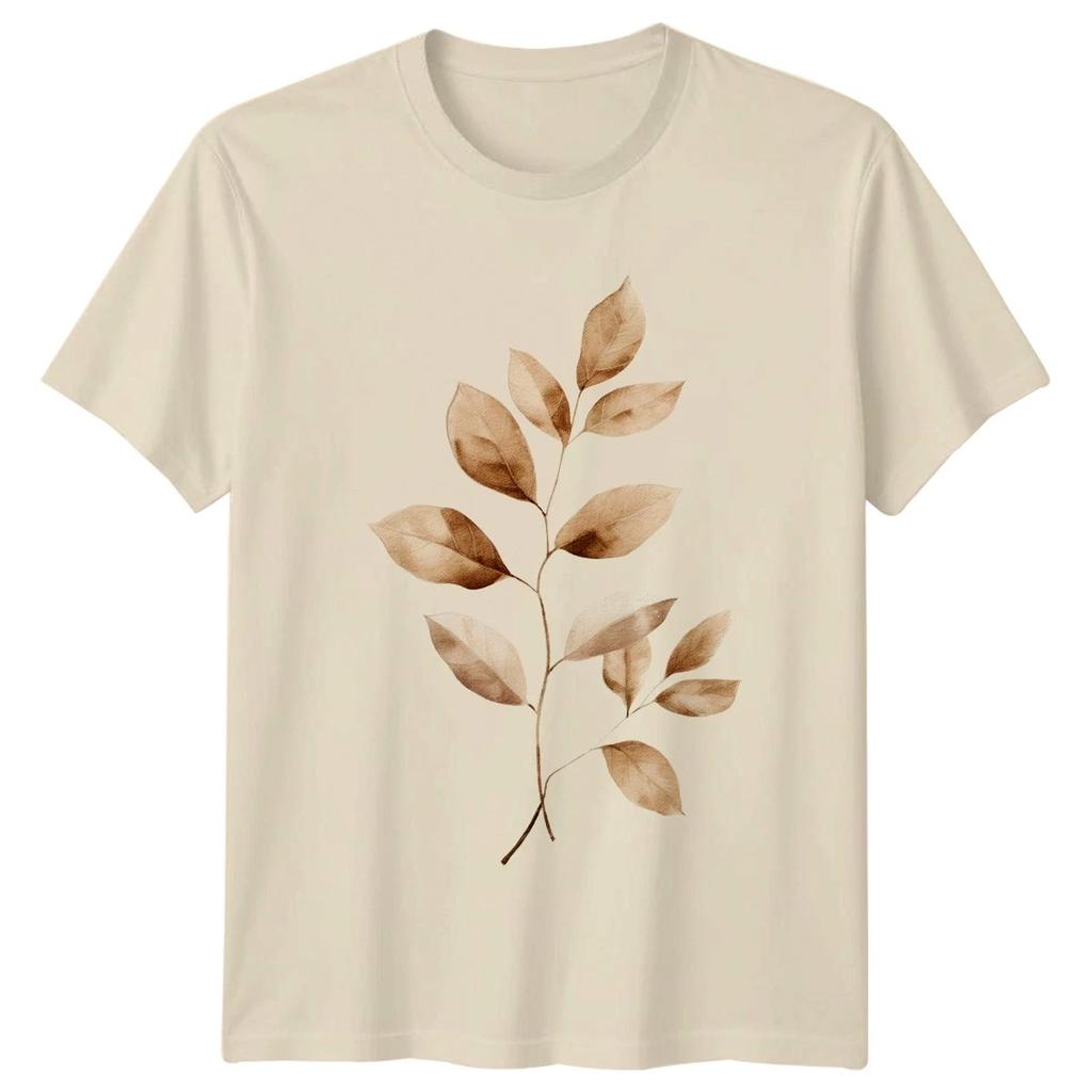 Autumn Watercolor Leaves Botanical Art T-Shirt Foliage Gift For Him And Her