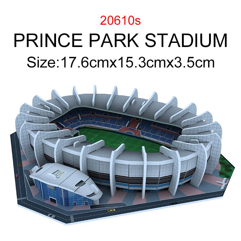 1Set Football Field Paper Puzzle Famous Stadiums Mini 3D Model Puzzle Home Decoration Assembly Football Fan Gifts Boys Girls ZYF