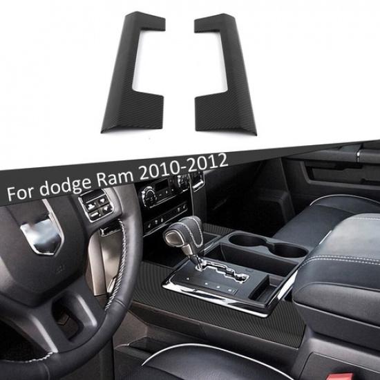 Carbon Fiber Gear Shift Cup Holder Side Panel Trim For Dodge Ram 1500 2010-2012