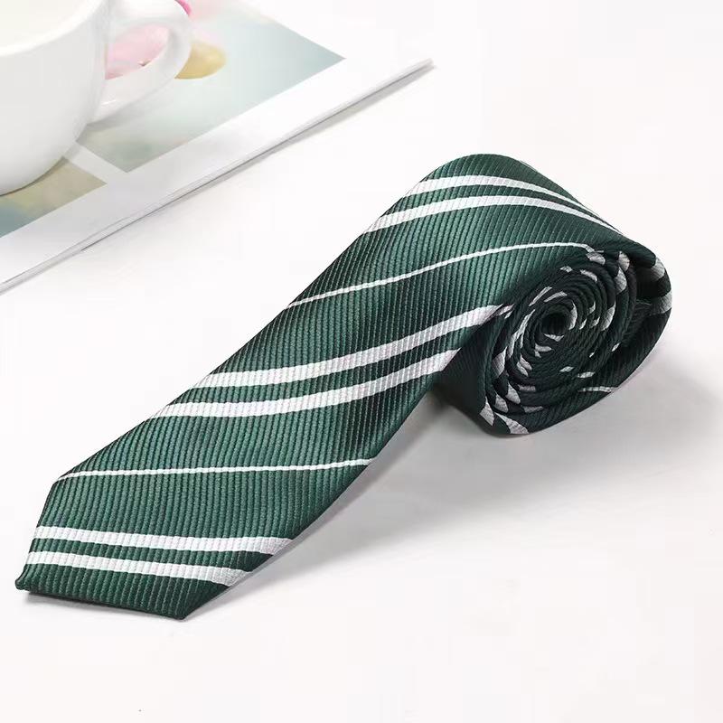 Harry Potter Hand-Knitted House Tie: Slytherin, Gryffindor, Ravenclaw, Hufflepuff