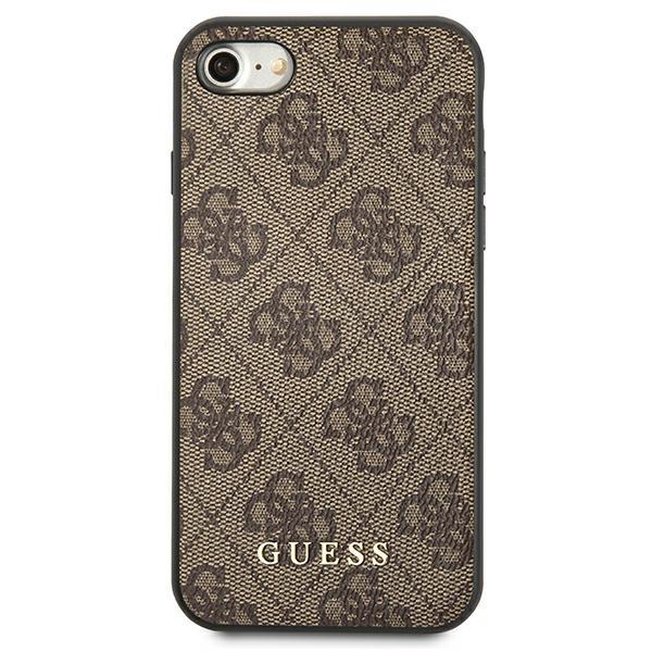 Guess Guhci8G4Gfbr Iphone Se 2022 / 2020 / 7 / 8 Brązowy/Brown Hard Case 4G Metal Gold Logo