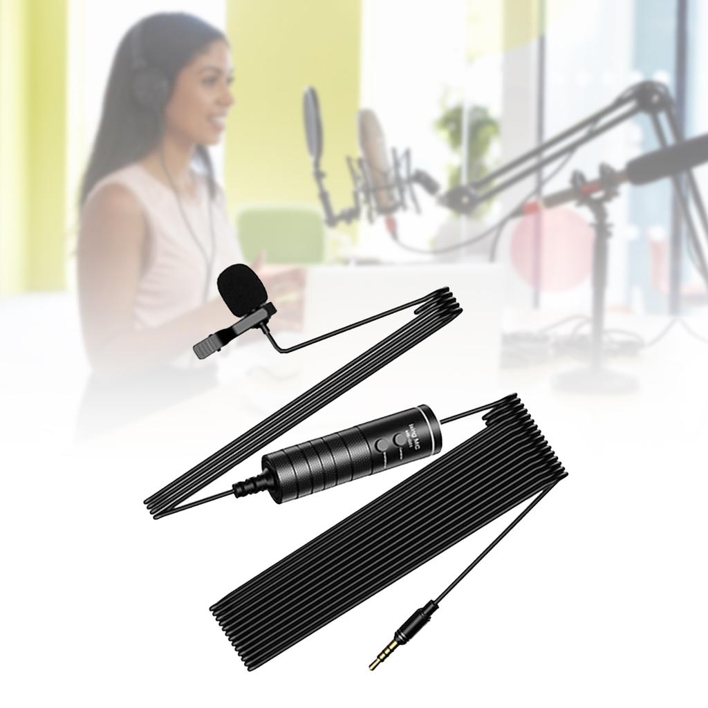 Collar Clip Microphone Live Broadcast Sound Card Interview Mobile Phone Microphone Camera