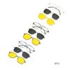 Metal 3 In 1 New Style Magnet Clip On Glasses Frame Trend Polarized Sunglasses For Men  Optical Computer Glasses UV400 7009