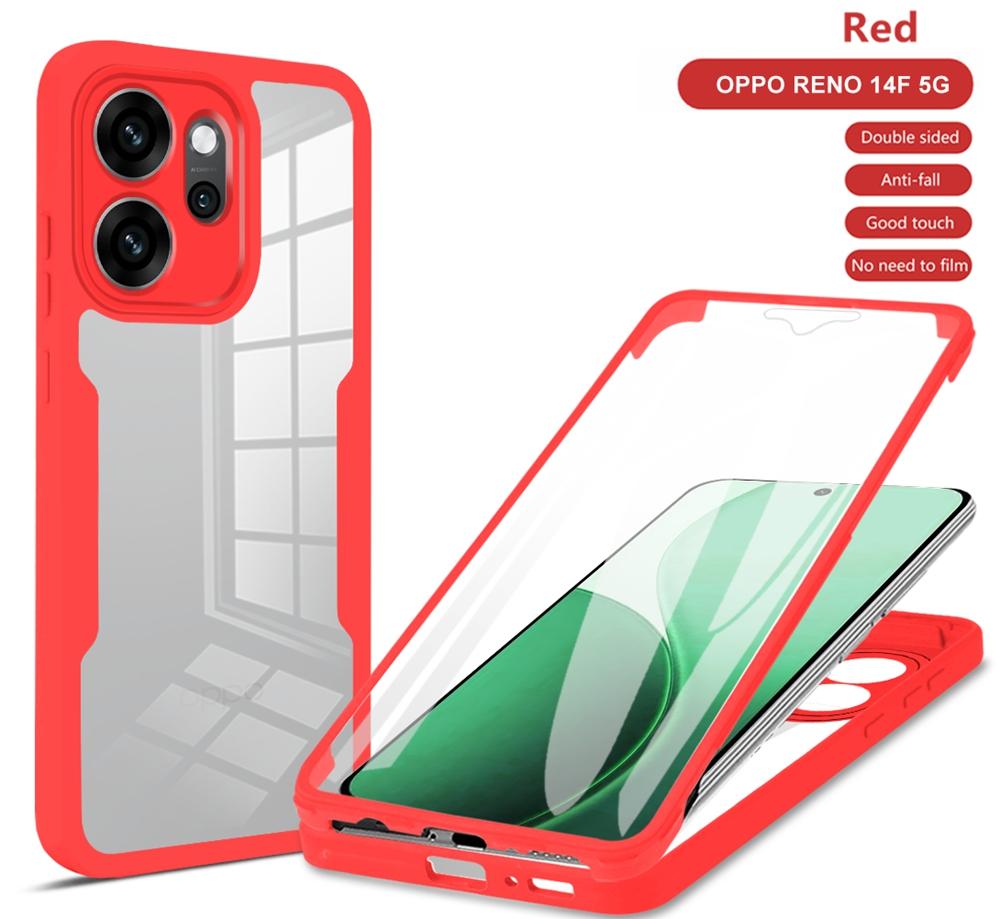 For Reno 14F 5G Case 360 Full Body Screen Protector Transparent Cases For OPPO Reno 14F 14 F Reno14F Shockproof Phone Cover