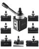 Quick Change Tool Post Set, 8 Pcs, Includes Lathe Tool Holders, Piston Type Tool Post with Turning Tool Holder Accessories
