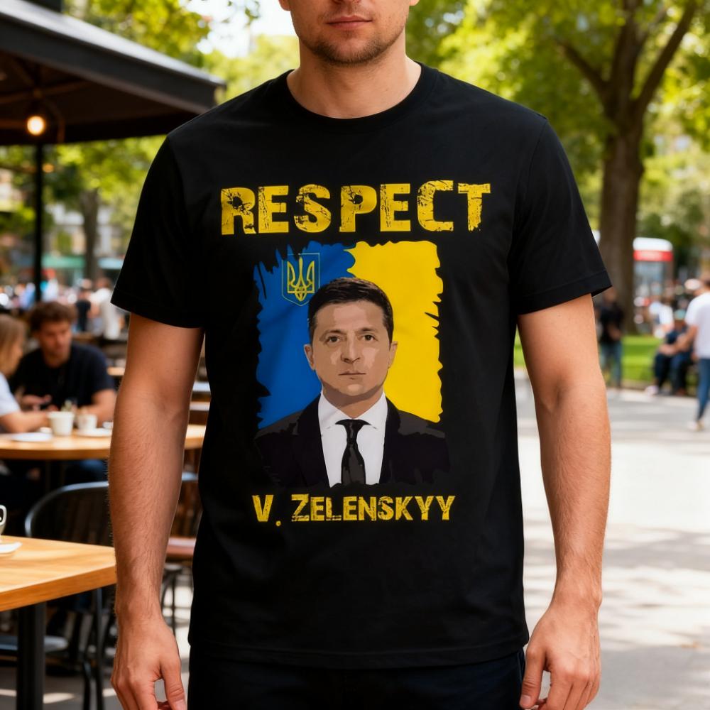 Respekt Volodymyr Zelenskyj Ukrajinci Tričko Ukrajina Unisex Dámské Streetwear Kreativní Design Tištěné Tričko Každodenní Život Bavlněné Tričko