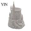 Unique Pen Stand Castle Shape Holder, 3D Printed Desk Organizer for Pens, Pencils, Carved Holder Makeup Brushes, Decorative Pencil Storage Cup