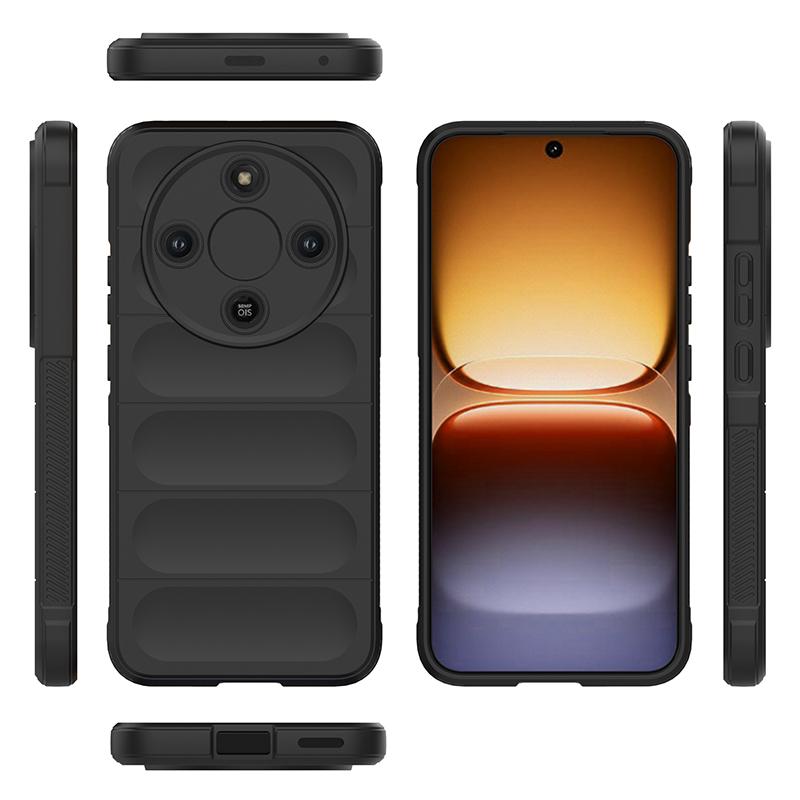 Shockproof Shield Phone Case For Honor Magic 8 Lite X9D X70 Soft TPU Frame Flannel Lining Four-Corner Airbags Protective Cover