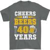 40th Birthday 40 Year Old Funny Alcohol Unisexs TShirt 100 Cotton