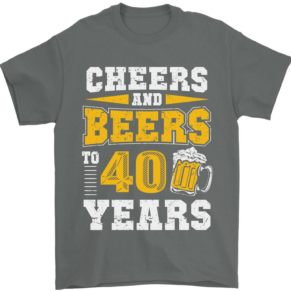 40th Birthday 40 Year Old Funny Alcohol Unisexs TShirt 100 Cotton