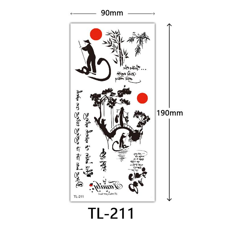 Flower Tattoo Stickers, Color Sketch Tattoo Stickers, English Letters, Wedding Photography Tattoo