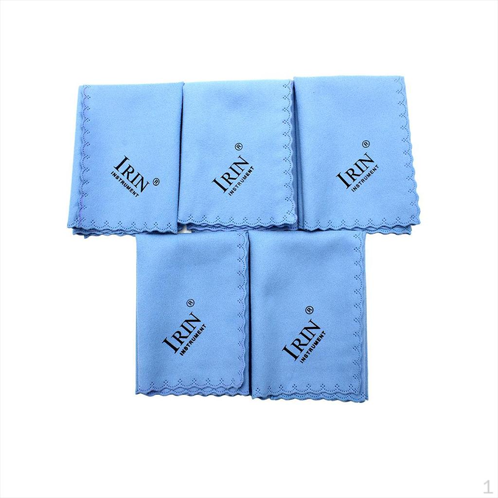 5 Musical Instrument Cleaning Cloth Guitar Bass Tube Blue