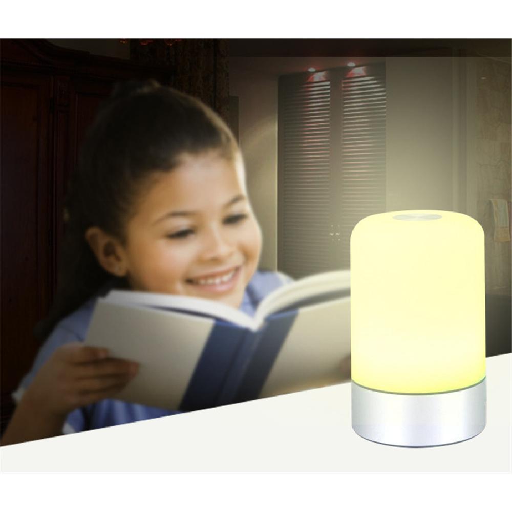 Tischlampe Touchsensor Nachttischlampe Farbwechsel RGB & Dimmbares Warmweißes Licht Nachtlicht für Schlafzimmer, Wohnzimmer und Büro