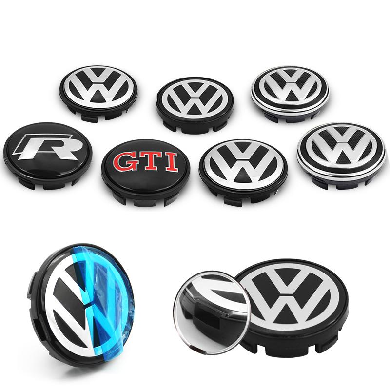 VOLKSWAGEN VW için 4 Adet Volkswagen Jant Orta Göbek Kapakları 56mm 65mm 70mm jant kapağı VW Golf 4 5 6 7 Polo Passat B5 B6 B7 Tour için