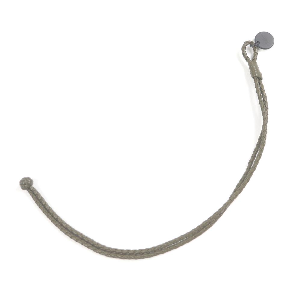 BOTTEGAVENETA bracelet INTRECCIATO With logo accessories khaki leather mens Used