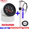 0-190 OHM 2" 52mm Fuel Level Gauge with Red Light + Fuel Level Sensor 130mm 230mm 270mm 530mm for All Auto Boat Yacht 12V 24V