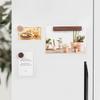 Magnetic refrigerator magnet message board magnetic decoration solid wood simple creative Japanese handmade literary home