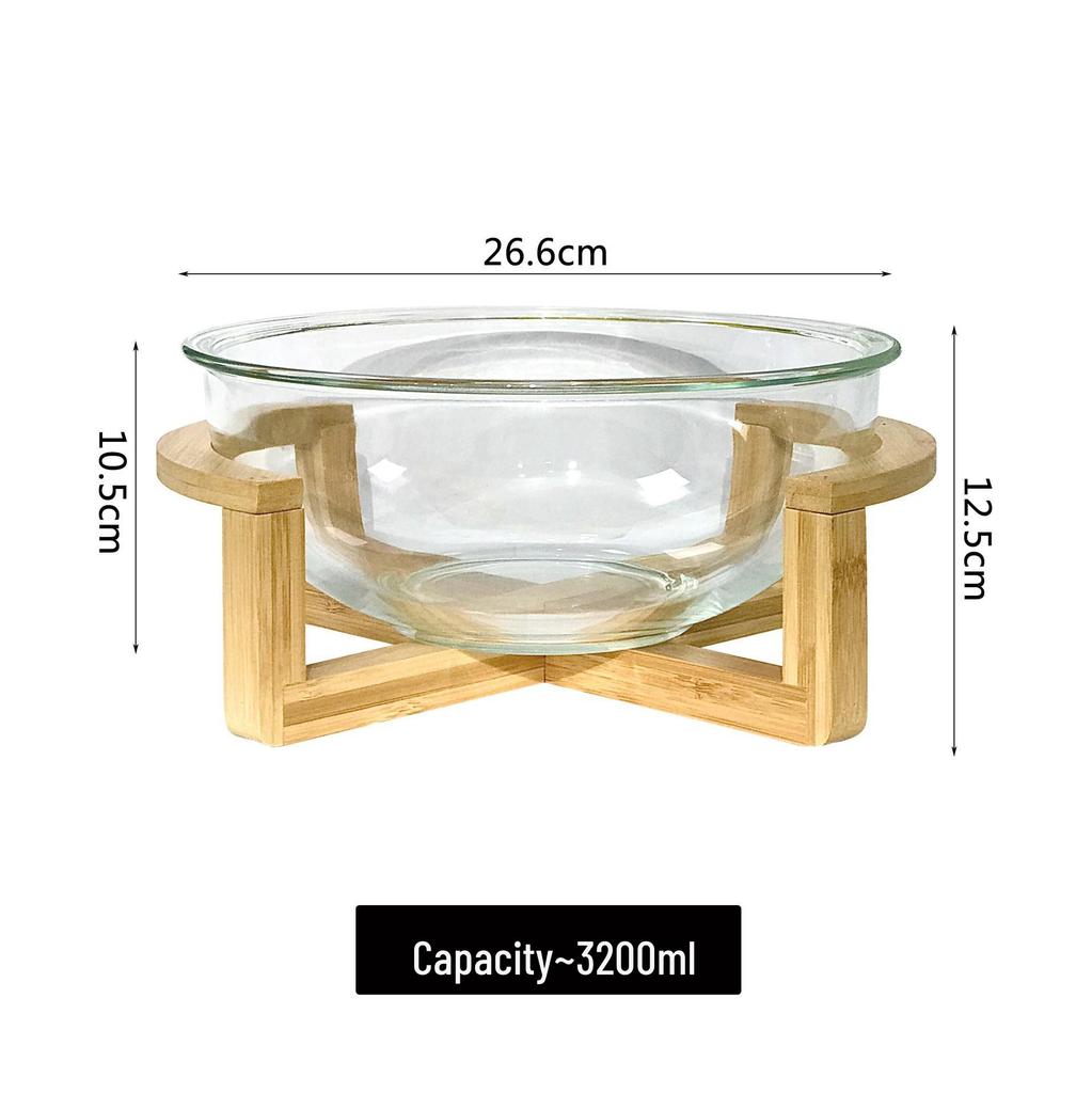 Nordic Heat-Resistant Glass Bowl - Creative Round Salad & Fruit Serving Dish