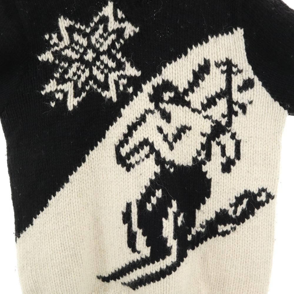 POLO SPORT RALPH LAUREN Vlněná směs ručně pletený Svetr s dlouhým rukávem a výstřihem do V Pánský Použitý