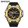 Sanda3302 Men's Digital Fashion Waterproof Outdoor Sports Multifunctional Electronic Watch