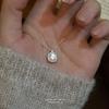 999 Sterling Silver Dainty Zircon Pendant Necklace, Minimalist Sparkling Square Necklace, Elegant Fine Jewelry for Women Gift