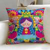 art theme Cartoon Virgin Mary Art Cushion Cover Soft & Easy-Wash Pillow Case – Versatile for Couch, Bed, Travel and Office