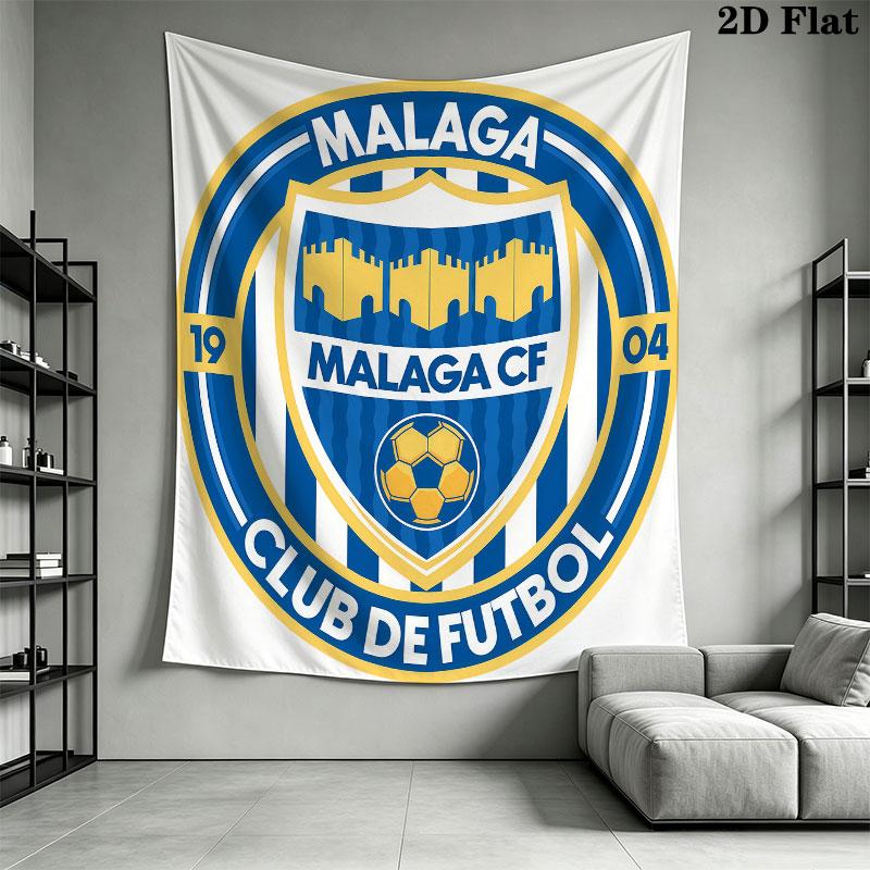 Málaga C .F Wall Hanging Printed Fabric Blanket Decorative Tapestries for Bedroom Living Room Home Decor