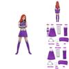 Lebendige Teen Titans Starfire Cosplay-Kostümperücke für Erwachsene, perfekt für Halloween, Maskenball und Comic Con