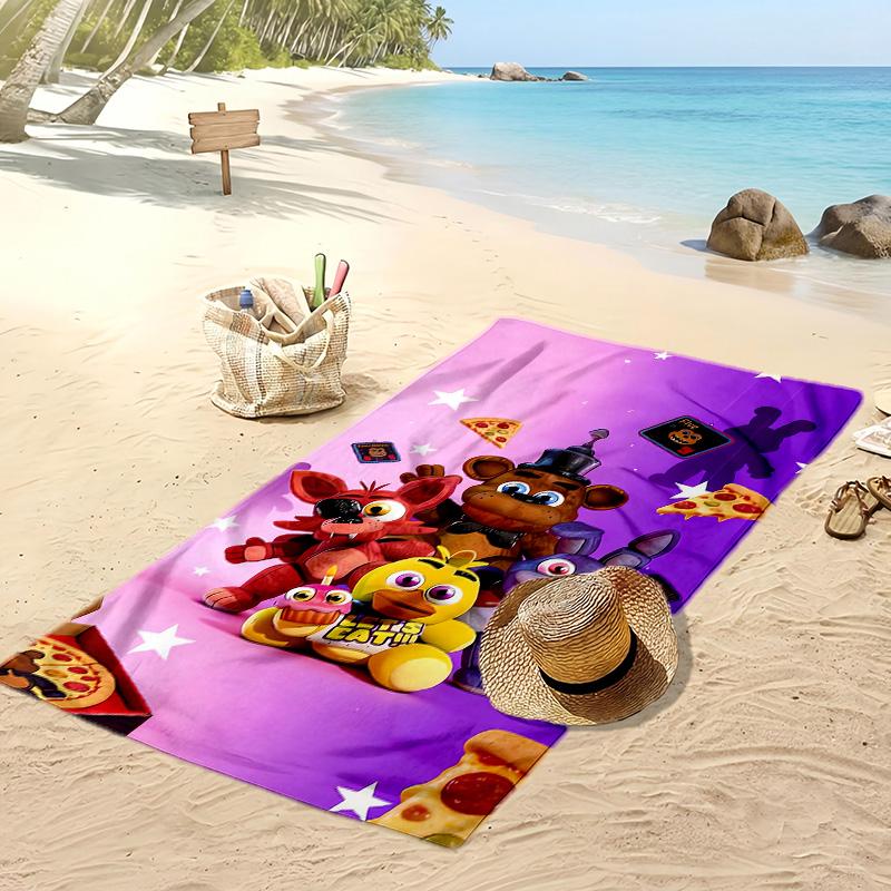 Five Nights at Freddy’s Beach Towel, Soft Absorbent Quick‑Dry Towel for Beach Pool Swimming Travel Home